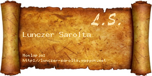 Lunczer Sarolta névjegykártya