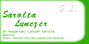 sarolta lunczer business card